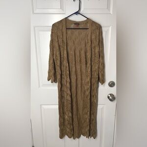 Vince camuto open stitch duster NWT